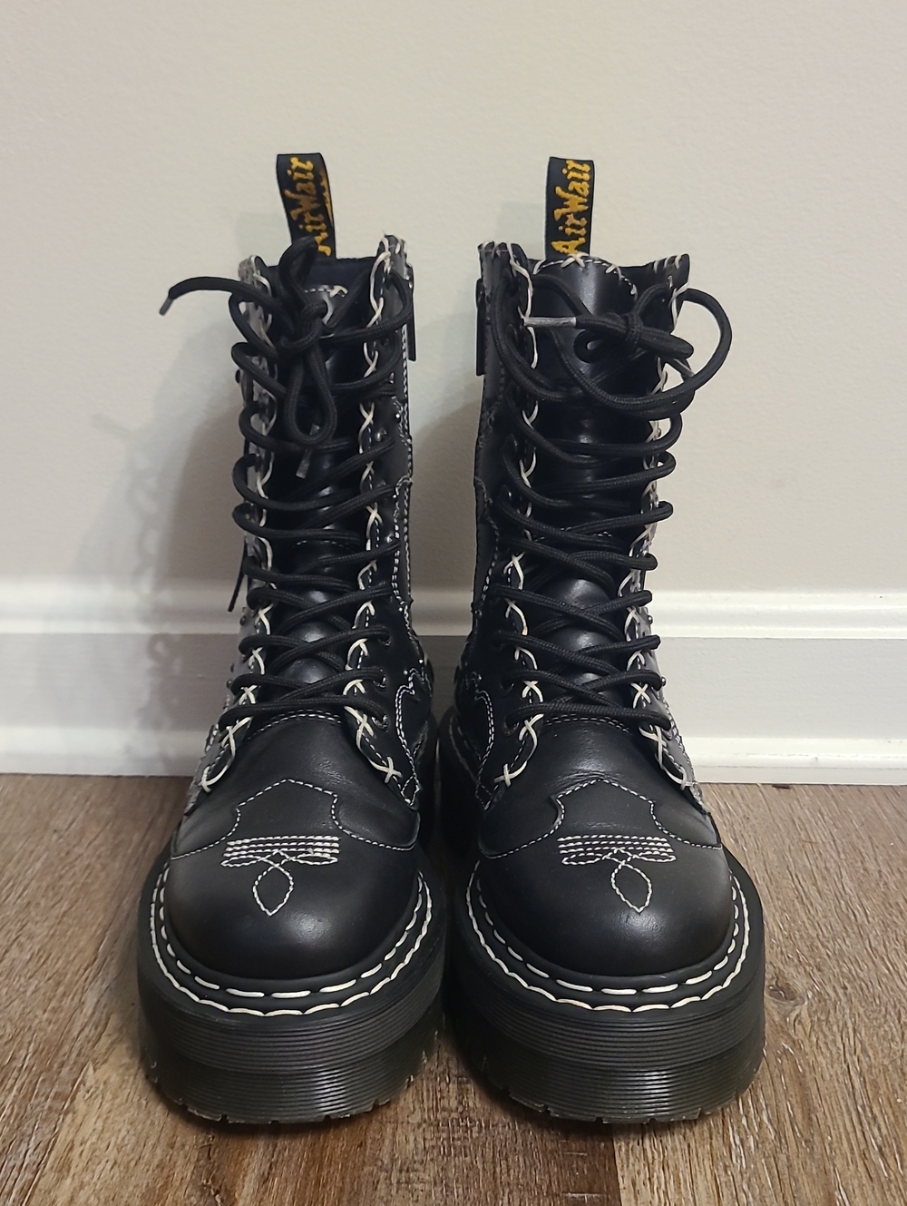 Dr Martens Jadon Hi Gothic Americana Platform Boots - Picture 2 of 9